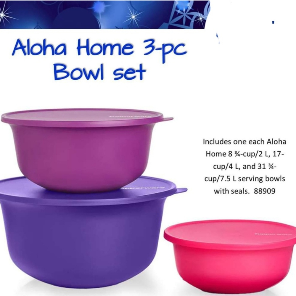 Tupperware 3pc aloha